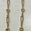Gold Or Silver Large Link With Diamante Inserts Long Necklace