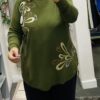 Green, Navy, Or Royal Blue Sparkly Splash Fine Knit Jumper