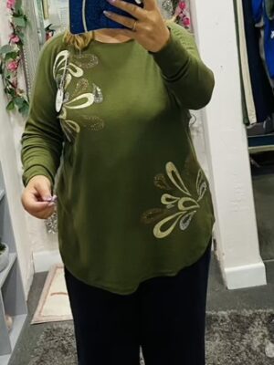 Green, Navy, Or Royal Blue Sparkly Splash Fine Knit Jumper