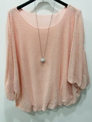 Plain Top With Diamante Necklace Included Various Colours