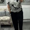Black Or Cream Leisure Trousers
