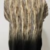 Brown Striped Ombre Bow Back Detail Top
