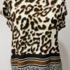 Brown Animal Print Bow Back Detail Top