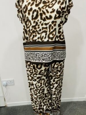Brown Animal Print Trousers