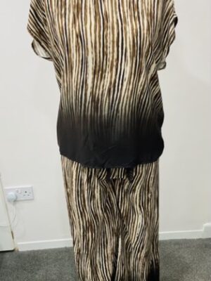 Brown Striped Ombre Trousers