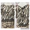 Brown Zebra Print Bow Back Detail Top