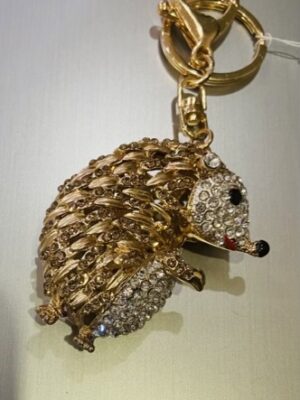 Pink Or Gold Diamante Hedgehog Key Ring/Bag Charm