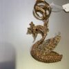 Gold Diamante Swan Key Ring/Bag Charm