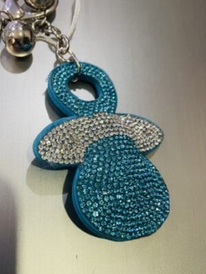 Blue Diamante Dummy Key Ring/Bag Charm