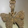 Gold Diamante Butterfly Key Ring/Bag Charm