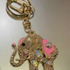 Pink Diamante Elephant Key Ring/Bag Charm
