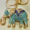Blue Diamante Elephant Key Ring/Bag Charm