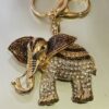 Brown Diamante Elephant Key Ring/Bag Charm