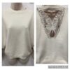 Plain Front With Diamante Lace Back Detail Soft Knit Jumper