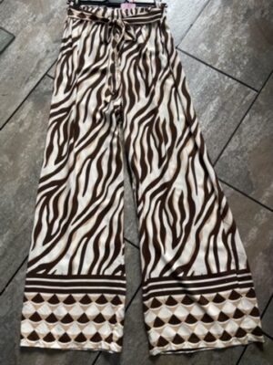 Brown Zebra Print Trousers