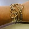 Gold Strand, Heart Trio Bracelet With Magnetic Fastener