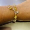Clear/Yellow Clear Bead Detail Elasticated Bracelet