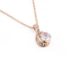 Rose Gold Diamante Twist Detail Short Necklace