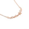 Rose Gold Shooting Stars With Diamante Detail Short Necklace