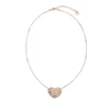 Rose Gold Diamante heart Short Necklace