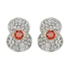 Silver Diamante Poppy Earrings