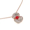 Rose Gold Diamante Poppy Short Necklace