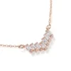 Rose Gold Diamante Blocks Short Necklace