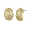 Gold Or Silver Diamante Curved Earrings