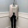 Thin Lightweight Waterfall Creased Look Cardigan in Black, Taupe, And Chocolate Brown,