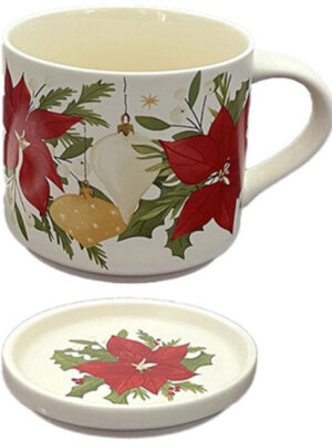 Christmas Botanicals Mug And Coaster Set