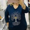 Silver Sparkle Tree With Gold Heart Detail Top In Various Colours