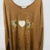 Copper Heart Trio With Gold Splash Detail Top
