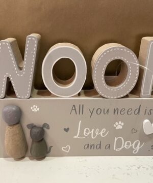 Cute All You Need Is Love And A Dog Pebble Plaque