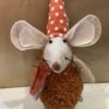 Sitting Mouse With Orange Spot Hat
