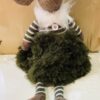 Cute Large Mouse In Green Fluffy Skirt
