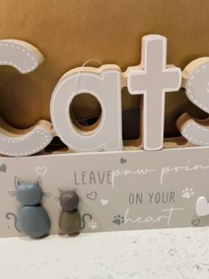 Cats Leave A Pawprint In Your Heart Sentimental Plaque