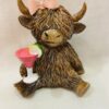 Happy Hour Highland Cow With Cocktail Glass