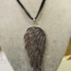 Large Angel Wing Pendant Long Necklace