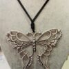 Large Butterfly Pendant Long Necklace