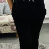 Plus Size Corduroy Trousers In Black, Chocolate Brown, And Navy