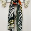 Orange/Black Animal Print Scarf