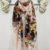 Pink Floral Designer Inspired Print Scarf