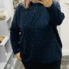 Navy, Wine, Grey Or Black Diamante Embellished Jumper