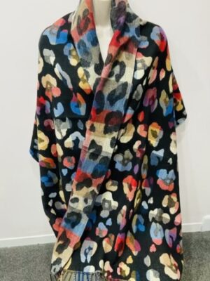 Black Animal Print  Scarf