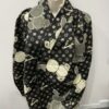Black Or Brown Designer Inspired Rabbit Print Wool Mix Scarf