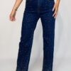 Dark Denim Diamante Embellished Wide Leg Jeans