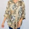 Abstract Oversized Animal Print Cotton Shirt Various Colours