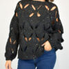 Cut Out Sequin Jumper In Various Colours