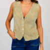 Stone Lightweight Button Front Waistcoat