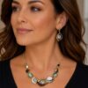 Paua Shell Short Necklace And Earring Set